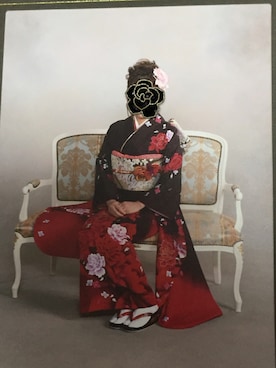 「薔薇柄」｜AYANOさん（レディース・153cm）の冬コーディネート