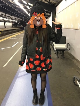 「ショッピング」｜「アイテム（帽子）」を使った、AYANOさん（レディース・153cm）の冬コーディネート