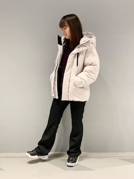 「JUNRED（ジュンレッド）のアイテム（ダウンジャケット/コート）」を使った、KONOMIさん（レディース・158cm）の秋コーディネート