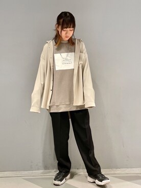 「JUNRED（ジュンレッド）のアイテム（スウェット）」を使った、KONOMIさん（レディース・158cm）の冬コーディネート