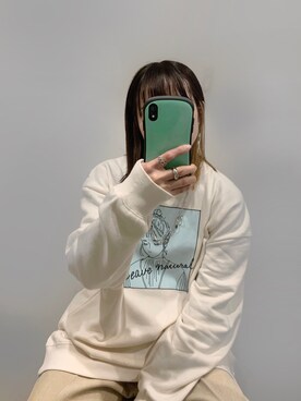 「JUNRED（ジュンレッド）のアイテム（スウェット）」を使った、KONOMIさん（レディース・158cm）の冬コーディネート