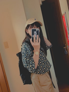 「DAISO（DAISO）のアイテム（PC・スマホグッズ/家電）」を使った、asukaさん（レディース・156cm）の夏コーディネート