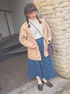 「BOBSON（ボブソン）のアイテム（ジャケット/アウター）」を使った、  ❤︎𝕒𝕚𝕜𝕒❤︎さん（レディース・155cm）の春コーディネート