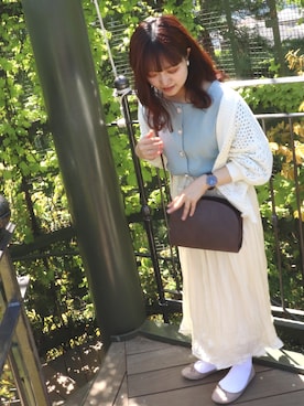 「アプレジュール」｜「アイテム（カーディガン/ボレロ）」を使った、  ❤︎𝕒𝕚𝕜𝕒❤︎さん（レディース・154cm）の春コーディネート