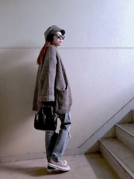 「UNITED ARROWS（ユナイテッドアローズ）のアイテム（キャスケット）」を使った、てらまゆさん（レディース・160cm）の冬コーディネート