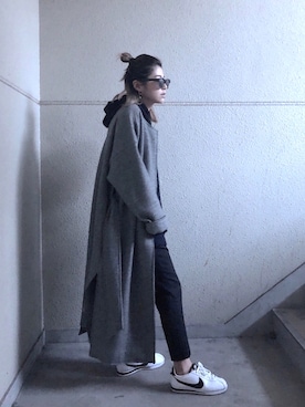 「BLACK BY MOUSSY（ブラックバイマウジー）のアイテム（その他アウター）」を使った、てらまゆさん（レディース・160cm）の冬コーディネート