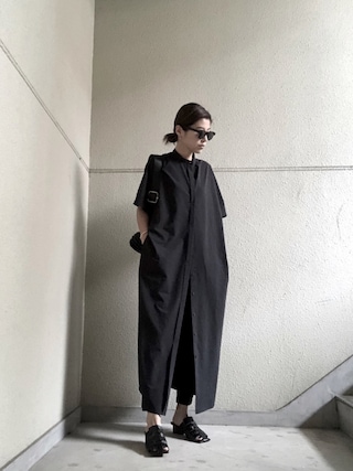 RIM.ARK（リムアーク）の「Half sleeve cocoon OP（ワンピース