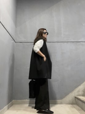 「RIM.ARK（リムアーク）のアイテム（その他アウター）」を使った、てらまゆさん（レディース・160cm）の秋コーディネート