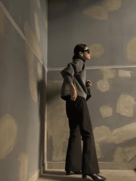 「ENOF（イナフ）のアイテム（スウェット）」を使った、てらまゆさん（レディース・160cm）の冬コーディネート