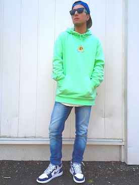 「Otto（オットー）のアイテム（帽子）」を使った、8manさん（メンズ・169cm）の春コーディネート