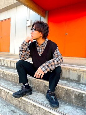 「Bling Leads（ブリングリーズ）のアイテム」を使った、8manさん（メンズ・169cm）の春コーディネート