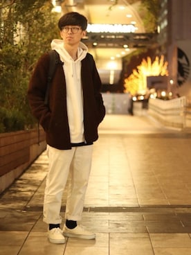 「UNIQLO（ユニクロ）の50色ソックス（消臭機能付き）（ソックス/靴下）」を使った、saiさん（メンズ・166cm）の冬コーディネート