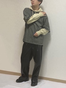「Johnbull Private labo（ジョンブルプライベートラボ）のアイテム（トップス）」を使った、Rikuto©️1999さん（メンズ・165cm）の春コーディネート