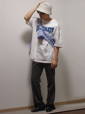「たすき掛け」｜「アイテム（スリッポン）」を使った、Rikuto©️1999さん（メンズ・165cm）の夏コーディネート
