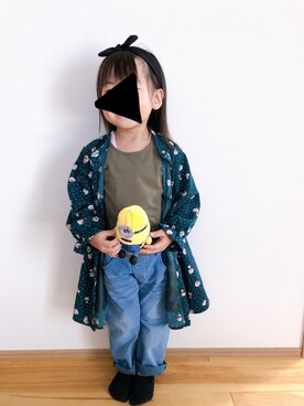 「Right-on（ライトオン）のアイテム（ワンピース/ドレス）」を使った、minaki829さん（キッズ・90cm）の秋コーディネート