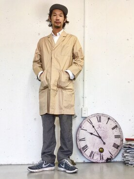 「美容師」｜「アイテム（その他アウター）」を使った、モリシタ ヨシノリさん（メンズ・173cm）の秋コーディネート