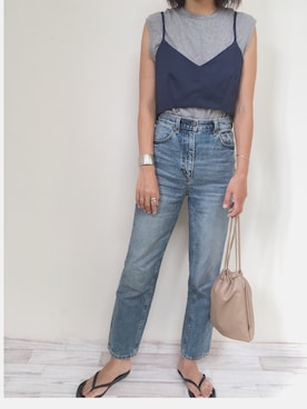 「GAP（ギャップ）のアイテム（ビーチサンダル）」を使った、nachicoさん（レディース・164cm）の夏コーディネート