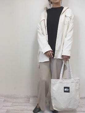 「リブニットパンツ」｜nachicoさん（レディース・164cm）の秋コーディネート