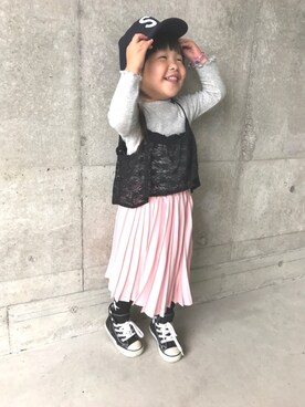 「アイテム（キャミソール）」を使った、s＿＿a.❁❁さん（キッズ・110cm）の秋コーディネート