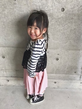 「アイテム（スカート）」を使った、s＿＿a.❁❁さん（キッズ・110cm）の秋コーディネート