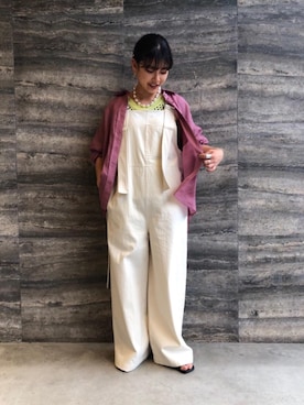 「SUPP. no one else （サップノーワンエルス）のアイテム（サロペット/オーバーオール）」を使った、YOKOROさん（レディース・156cm）の春コーディネート