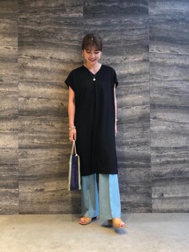 「EleSac（エルサック）のアイテム」を使った、YOKOROさん（レディース・156cm）の春コーディネート