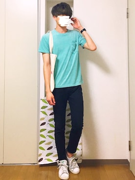 「アイテム（腕時計）」を使った、田中さん（メンズ・178cm・10代）の夏コーディネート