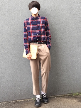 「ネルシャツ」｜田中さん（メンズ・178cm・10代）の夏コーディネート