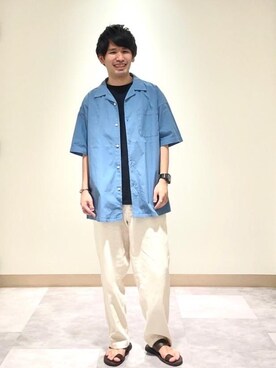 「ベーシックカラー」｜fuku14zukiさん（メンズ・163cm）の夏コーディネート