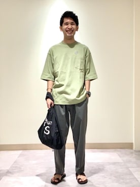 「USAコットン」｜fuku14zukiさん（メンズ・163cm）の夏コーディネート