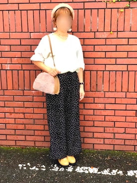 「tiptop（ティップトップ）のアイテム（シューズ）」を使った、pinkyさん（レディース・157cm）の秋コーディネート