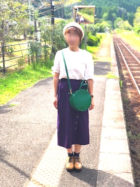 「tiptop（ティップトップ）のアイテム（シューズ）」を使った、pinkyさん（レディース・157cm）の秋コーディネート