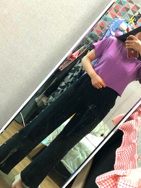 「A land（エーランド）のアイテム（パンツ）」を使った、Zhangying Wuさん（レディース・152cm）の秋コーディネート