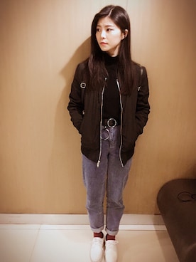 「woodstuck（woodstuck）のアイテム」を使った、Serenaさん（レディース・160cm）の冬コーディネート