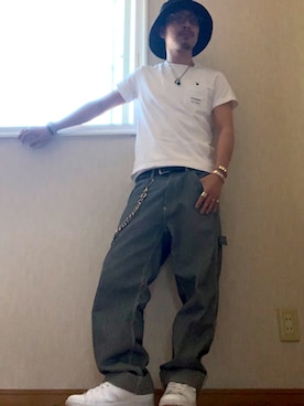 「SAAD（サード）のアイテム（アクセサリー）」を使った、Yuya Satodateさん（メンズ・162cm）の春コーディネート