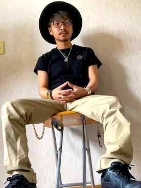「SAAD（サード）のアイテム（アクセサリー）」を使った、Yuya Satodateさん（メンズ・162cm）の春コーディネート