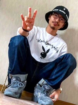 「SAAD（サード）のアイテム（アクセサリー）」を使った、Yuya Satodateさん（メンズ・162cm）の春コーディネート