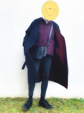 「Rename（リネーム）のアイテム（ショルダーバッグ）」を使った、はるさん（メンズ・174cm）の冬コーディネート