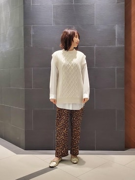 「UNITED ARROWS（ユナイテッドアローズ）の＜UNITED ARROWS＞C ビッグ シャツ W（シャツ/ブラウス）」を使った、池田 優子さん（レディース・164cm）の夏コーディネート