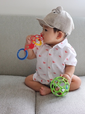 「男の子ベビー」｜「アイテム（その他）」を使った、t☺︎maさん（キッズ・70cm）の夏コーディネート