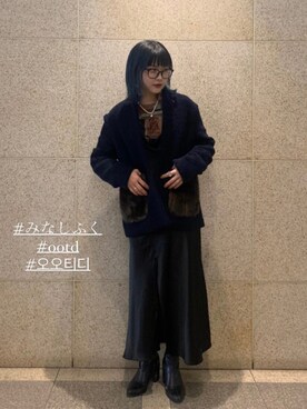 「みなしふく」｜みなさん（レディース・154cm）の冬コーディネート