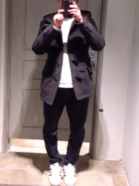 「BEAMS（ビームス）のアイテム（ダッフルコート）」を使った、sitoyaさん（メンズ・165cm）の冬コーディネート