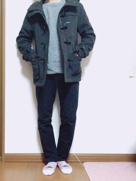 「BEAMS（ビームス）のアイテム（ダッフルコート）」を使った、sitoyaさん（メンズ・165cm）の冬コーディネート
