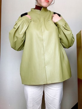 「kastane_ootd」｜「アイテム（ノーカラージャケット）」を使った、𝙼𝚊𝚢𝚊さん（レディース・161cm）の秋コーディネート