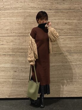 「oversize」｜「アイテム（その他）」を使った、fjy.lover❁さん（レディース・159cm）の冬コーディネート