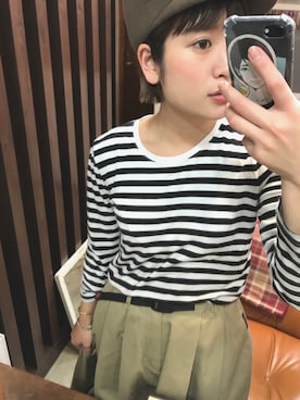 「アイテム（キャスケット）」を使った、さとさん（レディース・157cm）の冬コーディネート