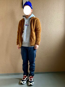 「RAGEBLUE（レイジブルー）のアイテム（ニットキャップ/ビーニー）」を使った、shigeeeさん（メンズ・165cm）の冬コーディネート