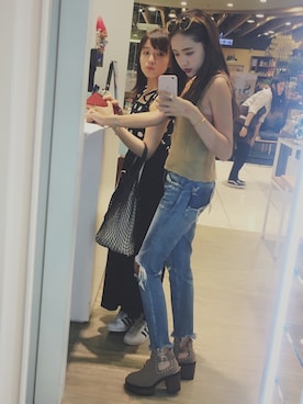 「classico（クラシコ）のアイテム」を使った、穗さん（レディース・158cm）の春コーディネート