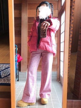 「SEVENDAYS=SUNDAY（セブンデイズサンデイ）のアイテム（ダウンジャケット/コート）」を使った、おちさん（レディース・155cm）の冬コーディネート