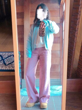 「stradivarius（ストラディバリウス）のアイテム（ブルゾン）」を使った、おちさん（レディース・155cm）の冬コーディネート